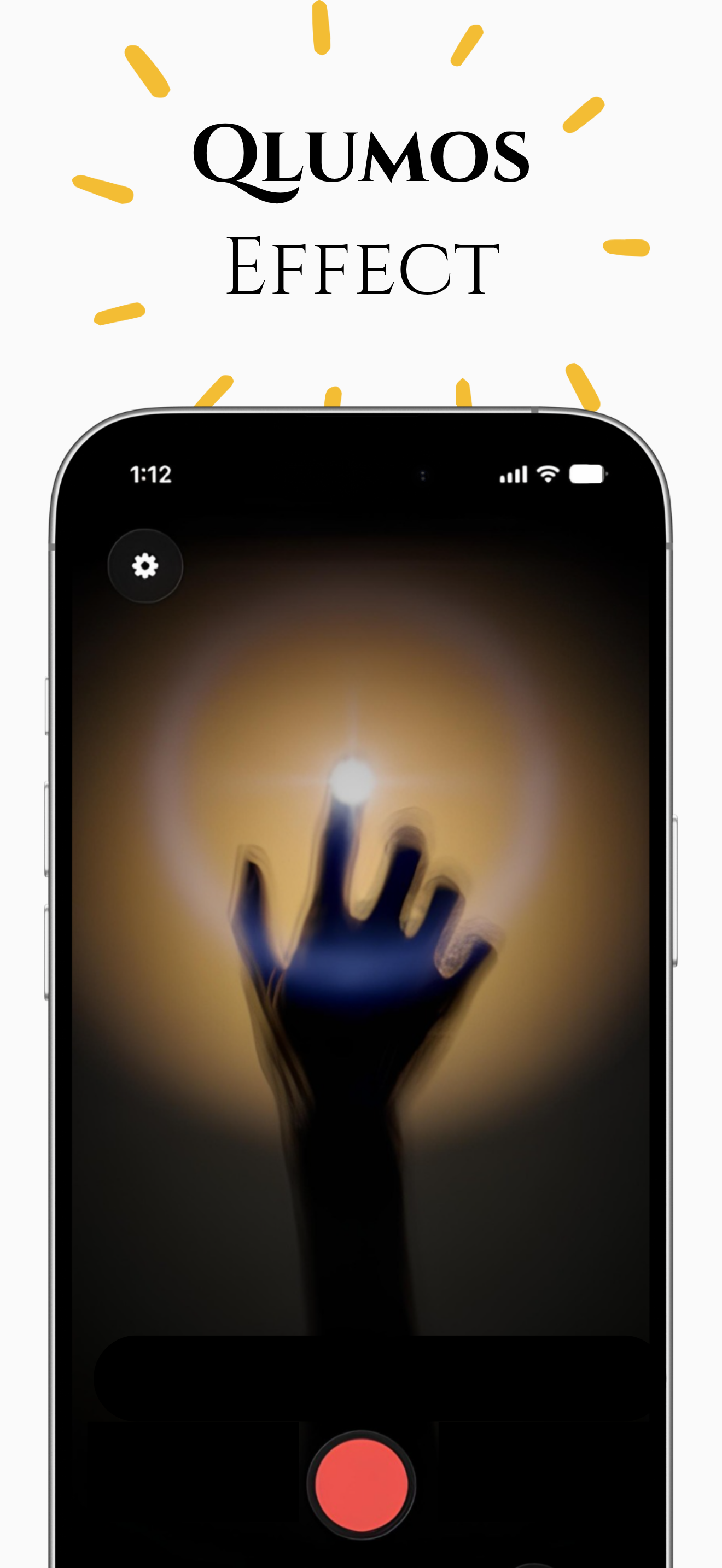 Qlumos effect. Light at a fingertip.