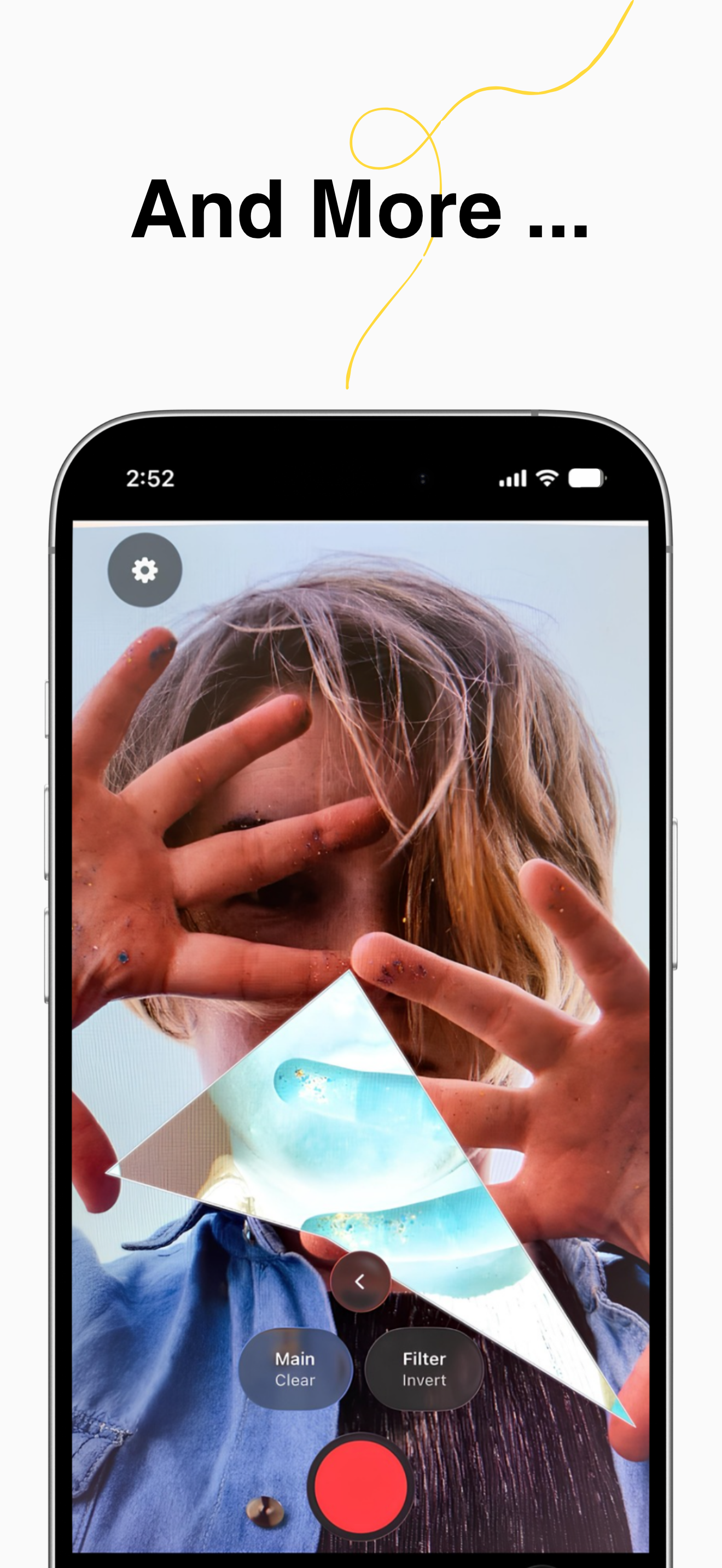 Another live filter between the hands.